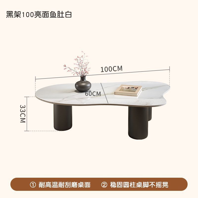 Black 100cm snow mountain white rock board countertop