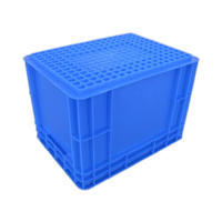 Petites caisses en plastique grises de taille européenne, en PP, empilables, étanches, pour la logistique, le déménagement, avec couvercles, pour les produits