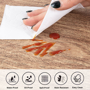 Tovaglia Rotonda in PVC Elastico con Stampa Effetto Legno Rustico HuiHe, Antimacchia e Antiscivolo, Protezione per <span class=keywords><strong>Tavolo</strong></span> da Pranzo 40/48/60 Pollici - Product Image 5