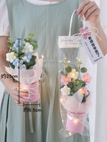 OEM Minimalistisches Handgefertigtes Seiden-Häkelblumen-Bündel für Valentinstag, Muttertag, Abschlussfeier, Weihnachten - Elegante Künstliche Mischung