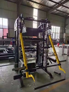 Multi Functional Smith Machine Squat Rack with Q235 Steel Tube and 80kg*<strong>2</strong> Weight Stack for Fitness Gym Strength <strong>Training</strong> - Product Image 4