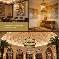 Lustre LED sur mesure de grande taille pour mosquée, restaurant, hall d'entrée, salle de prière
