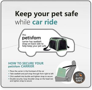 Easy Vet Visit Pet Carrier for Medium Cats and Small Dogs. Safe, Comfortable and Convenient. Airline Approved, <b>Top</b> <b>Loading</b> and C - Product Image 4