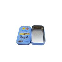 Boîte en métal OEM compacte avec charnières pour emballage de bonbons, menthes, maquillage, rangement portable, boîte à bijoux carrée argentée personnalisée avec charnières