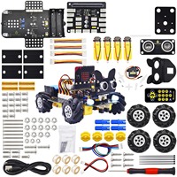 Kit mobil Robot 4WD 4 WD, untuk MicroBit