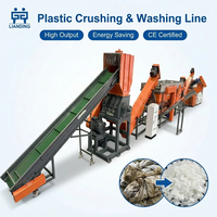 Ligne de lavage industrielle pour plastiques rigides, destinée à la récupération des déchets plastiques injectés et des caisses de circulation en plastique pour palettes.