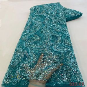 <span class=keywords><strong>Top</strong></span> End africano di alta qualità <span class=keywords><strong>Tulle</strong></span> fatto a mano oro con perline di pizzo francese - Product Image 2