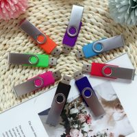 Disk memori Logo kustom, Flash Drive USB putar, pena memori Logo kustom 8 GB 16GB 32GB 64GB 128GB