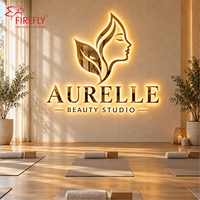 Lettres en relief personnalisées rétroéclairées par LED, logo en métal 3D, enseigne lumineuse pour restaurant, salon, hôtel, devanture de magasin