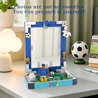 Creatividad Cinematográfica, Fútbol, Marco de Fotos, Kits de Ladrillos MOC, Contenedor, Ladrillos DIY, Bloques de Construcción, Juguetes para Niños MOC1755