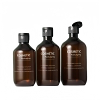 Botellas de PET Vacías de 300ml y 500ml, Color Ámbar Marrón, para Champú, Loción Corporal, Dispensador de Jabón Líquido, Botella de Plástico con Bomba