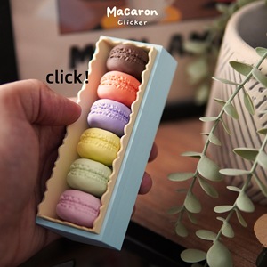 FUSEJOY Juguete Antiestrés de Caja de Macaron Impreso en 3D de 16mm, Clicker de Presión con Rebote, Colgante para Llavero - Product Image 2