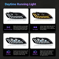 Kit de modernisation de phares à LED avec projecteurs, feux de jour et clignotants séquentiels pour Audi Q7 2006-2015