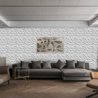 Dalles de plafond en plastique PVC multicolore panneau de papier peint 3d panneau de décoration d'art mural durable