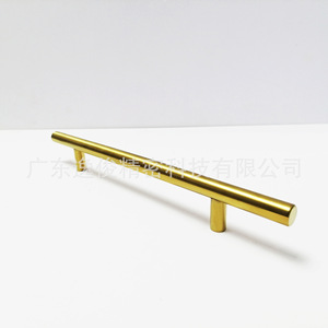 Tiradores de Muebles de Acero Inoxidable 8007, Diseño Minimalista Dorado, Herrajes para Gabinetes, Duraderos - Product Image 1