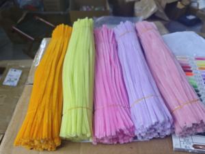 منظفات غليون لكل لون للفنون والحرف اليدوية وزهور اصنعها بنفسك، سيقان شانيليا سميكة 8 مم و7 مم، أسلاك قطيفة للحرف اليدوية - Product Image 4