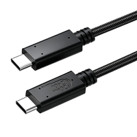 Câble USB 4 240W 20 Gbps à charge rapide 48V 5A pour station d'accueil d'ordinateur portable, moniteur, SSD, vidéo 5K 4K, tressé en nylon