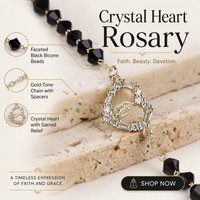 Gelang Kristen Tembaga Padat Berlapis Emas CZ Bening Bertahtakan Biji Rosario, Hadiah Trendi Unisex untuk Segala Acara