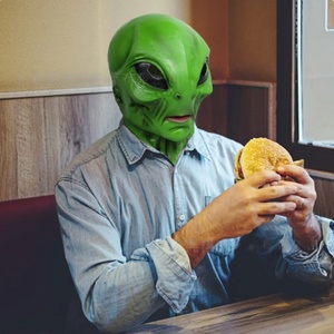 <span class=keywords><strong>Maschera</strong></span> aliena in lattice auricolare Halloween UFO terrore verde <span class=keywords><strong>maschera</strong></span> per feste decorazioni e costumi nuovo prodotto - Product Image 1