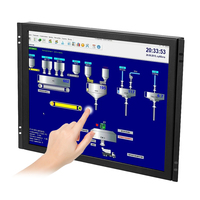 Moniteur industriel à cadre ouvert de 17 pouces, 1280x1024, haute luminosité, écran tactile LCD avec HD BNC VGA AV USB, 1000Nits