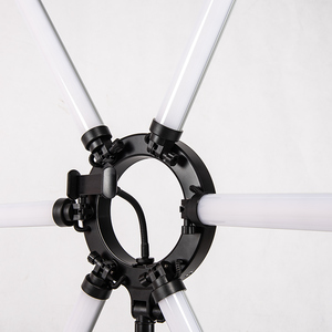 Aro de Luz LED Plegable de 120W Súper Brillante con 6 Brazos, Soporte para Teléfono con Trípode para Transmisión en Vivo, Fotografía, Iluminación de Relleno, Plástico - Product Image 2