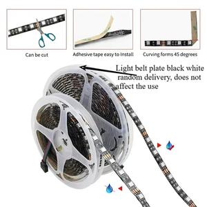 RGB LED dải ánh sáng SMD 5050 5V LED Băng linh hoạt màu đen <span class=keywords><strong>PCB</strong></span> TV đèn nền Ribbon đèn cho phòng trang trí chiếu sáng 1m <span class=keywords><strong>2m</strong></span> 3M 5m - Product Image 4