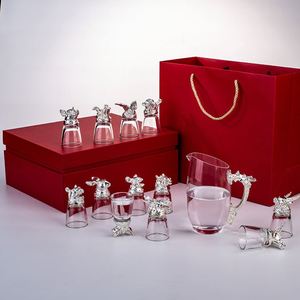 Design Novel 12 Zodiacal Animal Glass <b>Wine</b> Cup <b>Set</b> with <b>Gift</b> Bag - Product Image 3