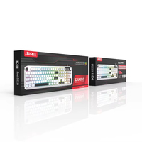 Keyboard Gaming Mekanik Transparan LED Backlit Grosir Baru 107 Tombol Keyboard Gaming Membran Berkabel dengan Knob untuk PC Laptop
