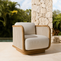 Canapé de patio en teck de luxe, mobilier d'extérieur, canapé modulaire sectionnel, chaises de plage, canapé de jardin, mobilier de piscine, mobilier de cour