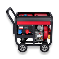 Générateur diesel portable à châssis ouvert, démarrage automatique, refroidissement par air, haute puissance 5-10 kW, 220 V/240 V, 50/60 Hz, usage domestique et commercial