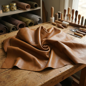 JNA Group Eco-Friendly <b>Tan</b> Smooth Genuine <b>Leather</b> Cowhide Grain Material for <b>Handbag</b> 0.8-1.2mm - Product Image 2