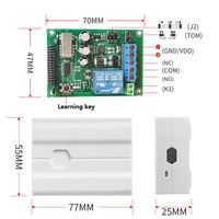 Télécommande sans fil 433 Mhz, Module de récepteur 433 Mhz, pour transmetteur de code d'apprentissage, télécommande DC 12-38V, relais 1CH