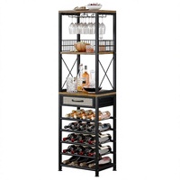 Étagère à vin rouge, meuble de rangement, présentoir à boissons, armoire à vin, comptoir de bar, grille métallique simple, moderne