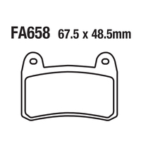 Plaquettes de frein frittées à base de cuivre pour moto FA658 BENELLI TRK TNT 125 251 KEEWAY RKV RKX 125 150 200