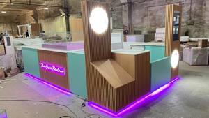 <span class=keywords><strong>M2</strong></span> Display UK Unique Store Design Modern Restaurant Design 4X2.5 Kiosque de centre commercial Présentoir d'intérieur Kiosque de nourriture à vendre - Product Image 2