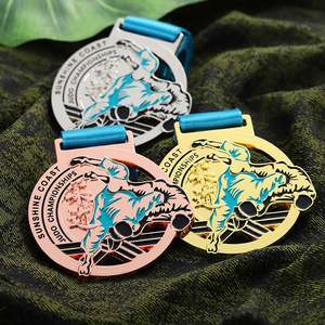 Hot Gold Silver Bronze Plated 3D Enamel Winning Judo Medals Sports Metal Zinc Alloy Personalized Your Own Custom Medals Award - Product Image 4