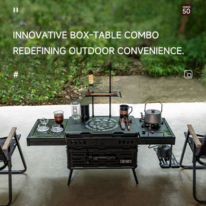Boîte à outils polyvalente C63 en alliage d'aluminium 50L avec rail coulissant rétractable pour table, solution d'organisation pour les voyages tout-terrain - Product Image 3