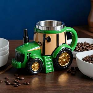 Nouvelle tasse vintage verte transfrontalière pour tracteur agricole, tasse tracteur - Product Image 3