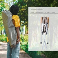 Chaise pliante portable à dossier haut, légère, pour la plage, le pique-nique, la pêche, le camping, meubles d'extérieur