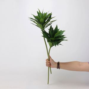 LO-557 ขายส่งใบไม้ประดิษฐ์สีเขียวขนาด 58 ซม. ใบไม้หลากสีสันเหมือนจริงสำหรับงานแต่งงาน/ตกแต่งภายใน - Product Image 3