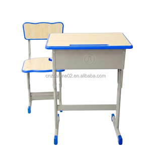 Zoshine - Juego de Escritorio y Silla para Estudiantes al por Mayor, Diseño Moderno, Estructura Metálica Resistente, Muebles para Aula, Escuela, Universidad - Product Image 5