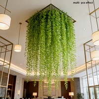 YOPIN-2879 Décoration de mariage, verdure artificielle, guirlande de saule pleureur, feuilles de saule aquatique suspendues pour murs et plafonds intérieurs
