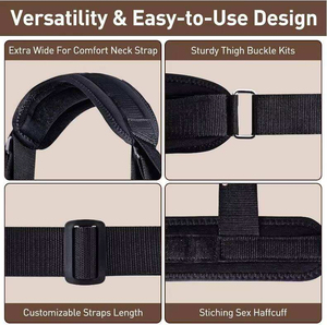 <span class=keywords><strong>Accessori</strong></span> BDSM per Adulti all'Ingrosso: Restrizioni Regolabili per Gambe e Caviglie, da Collo a Cosce, Adatte per Coppie SM - Product Image 4