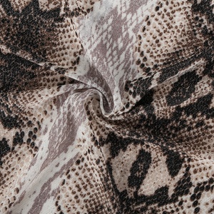 Benzersiz tasarımlar hayvan baskı desen poli spandex yılan cilt metalik kumaş - Product Image 3
