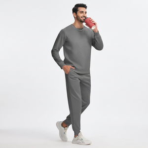 Conjunto Deportivo Unisex de 2 Piezas, Sudadera con Capucha y Cordón, Pantalones Jogger con Bolsillos Laterales, Mangas Largas, Ropa Urbana, 100% Algodón - Product Image 1