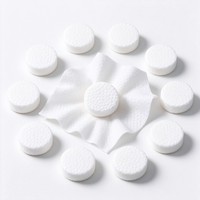 Serviette Comprimée Magique Jetable Non Tissée pour le Visage, Lingettes Sèches Portables Format Pièce de Monnaie pour Voyage