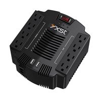 Régulateur de tension à temporisation réglable pour stabilisateur de tension 1200VA/600W avec entrée 110-138VAC et protection contre les surtensions 175J