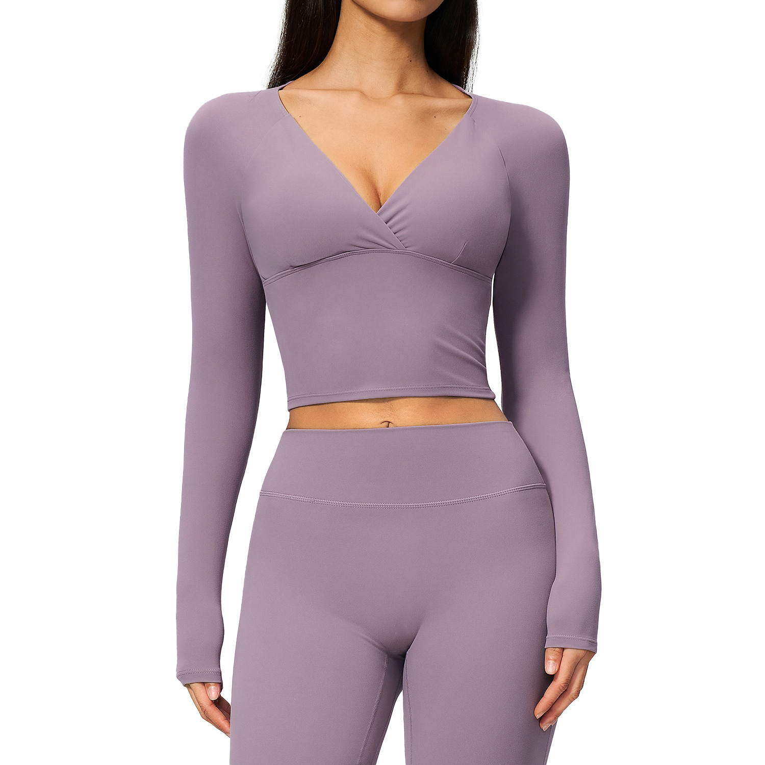 Women's Quick Dry Quarter Zip Pullover Crop Yoga Top Fitness Workout Athletic Slim Fit Long Sleeve Yoga Shirt