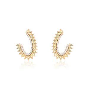 S00139720 xuping australischen Stil Valentinstag Frauen <span class=keywords><strong>Delver</strong></span> Schmuck Frau Show Zimmer 18 Karat Gold Farbe Kristall Ohr stecker - Product Image 1