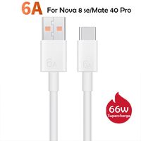 Cable de carga de fábrica 6A 100W 66W 1m 2M 1,5 m Teléfono de carga rápida Banco de energía portátil USB a cable tipo C